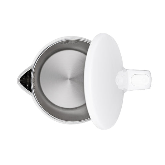 Arshia 1.7L Electric Kettle (White) – Fast Boil, Double-Wall, 360° Base, Auto Shut-Off, Family Size