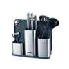 Arshia 11-piece Steel Knife Set with Cutting Board and Knife Stand