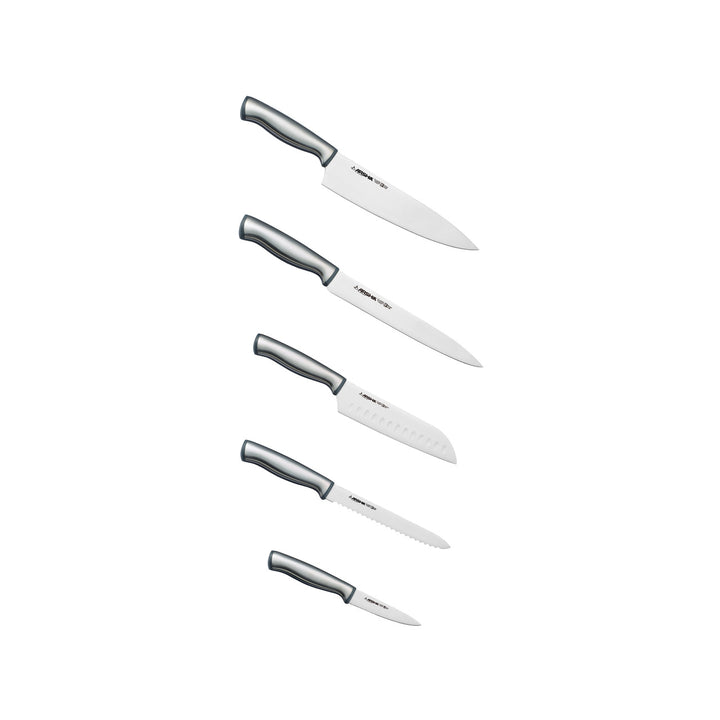 Arshia 11-piece Steel Knife Set with Cutting Board and Knife Stand