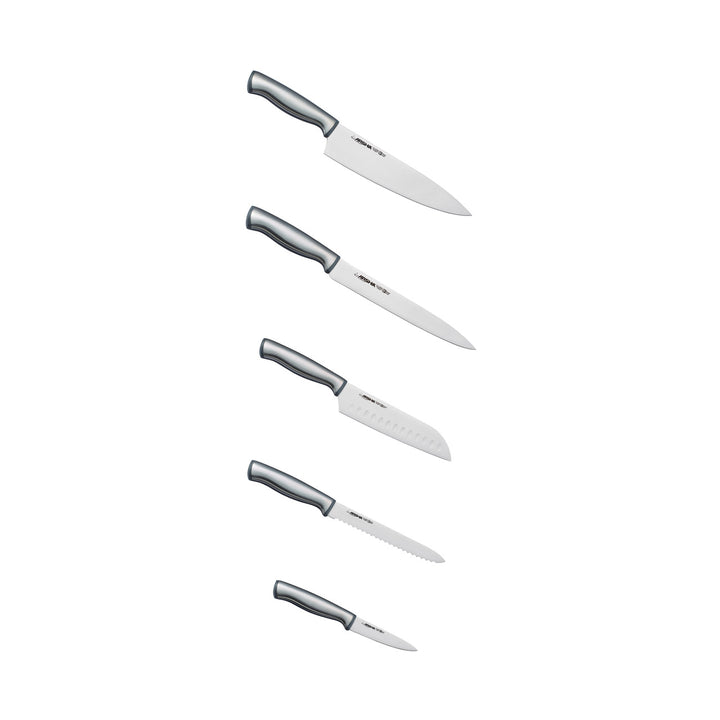 Arshia 11-piece Stainless Steel Knife Set with Cutting Board and Knife Stand