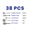 38pcs TM478GGS Cutlery Sets