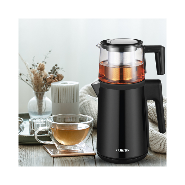 ARSHIA STAINLESS STEEL TEA MAKER (BLACK)