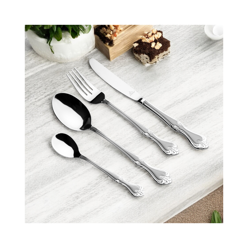 Arshia Stainless Steel Cutlery Set 95pcs Silver