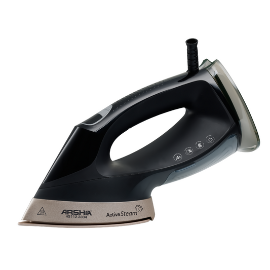 Arshia Handheld Garment Steamer – Black & Gold, 1960W, 25s Heat-Up, 200ml Tank