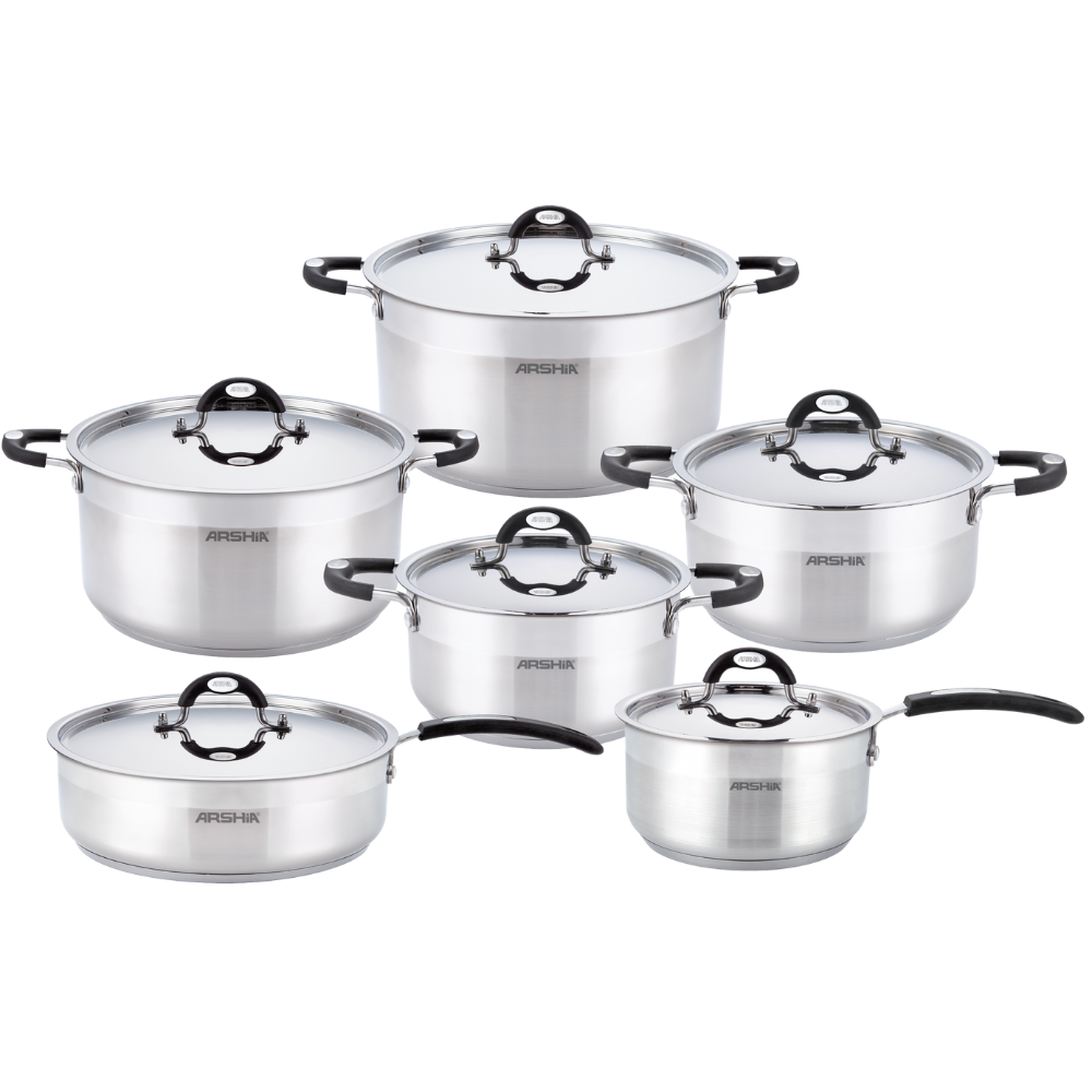 ARSHIA Stainless Steel Cookware Set 12pcs SS478