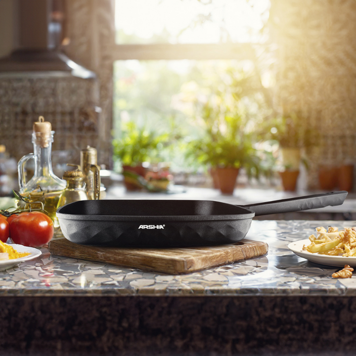 Arshia Cast Iron Griddle Pan 28cm