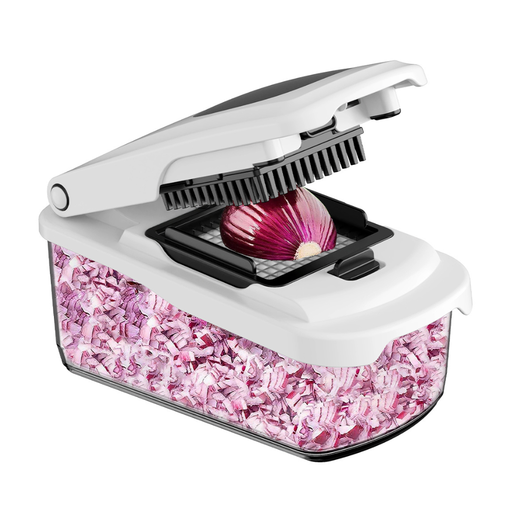 ARSHIA 8‑in‑1 Vegetable Slicer – Multi-Blade Chopper with 1.8L Container & Safety Features