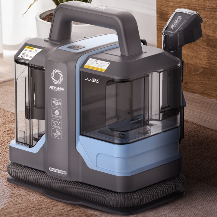 Arshia Spot Cleaner 750W – Dual Tank Carpet & Upholstery Cleaner, Portable Deep Stain Remover with 6.45m Reach, Brushes & 5m Power Cord