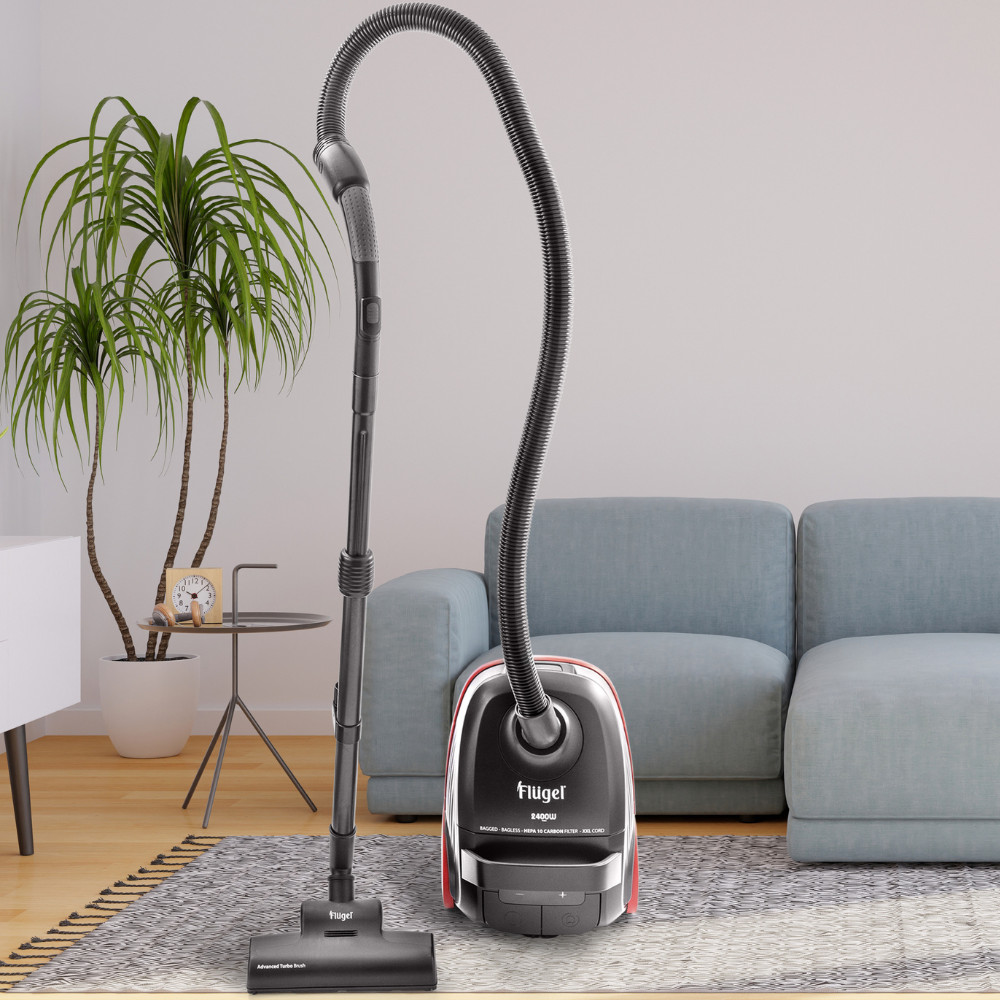 Flügel 2-in-1 Vacuum Cleaner – 2400W High Suction Power with HEPA Filter, For Carpets & Hard Floors