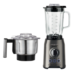 Arshia Table Blender with Grinder – 1200W Full Copper Motor, Glass Jar + Stainless Grinder Bowl