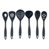 ARSHIA 7-Piece Black Nylon Utensil Set UL135 – Heat Resistant, Nonstick Safe, with Stand