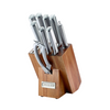 Arshia 10-Piece Stainless Steel Knife Set with Wooden Block