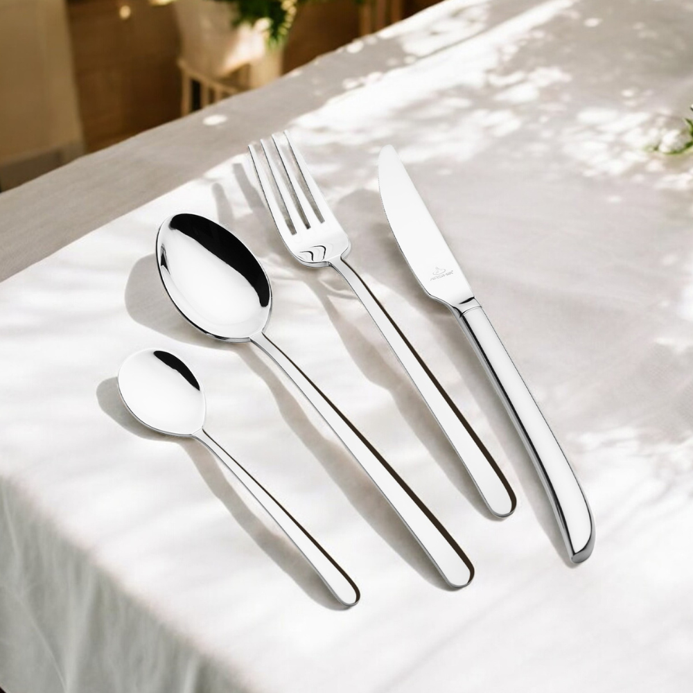 Arshia Stainless Steel Cutlery Set 86pc Silver Mirror