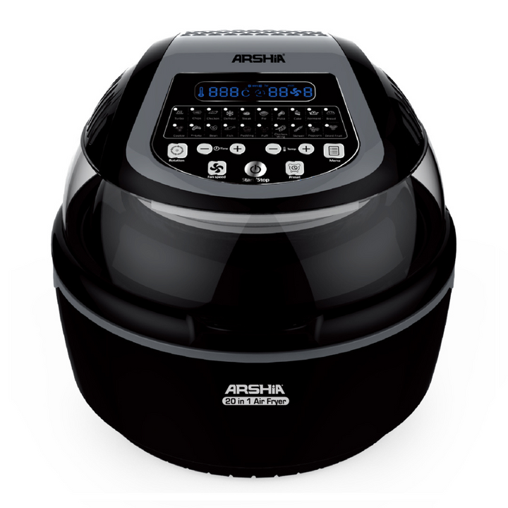 Arshia Multipurpose 20 in 1 Air Fryer with Digital Display Functions 10 Litre Black