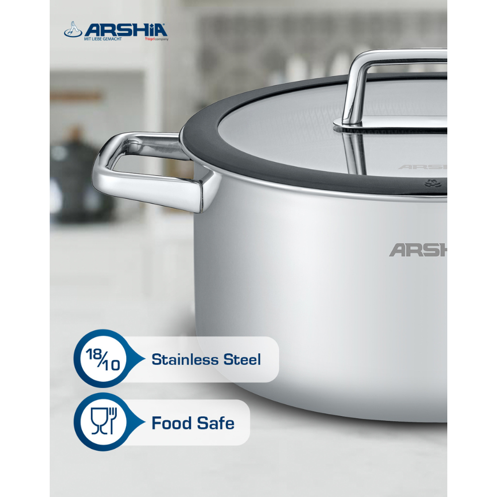 Arshia Stainless Steel Cookware set 10pcs Nonstick SS050-2990