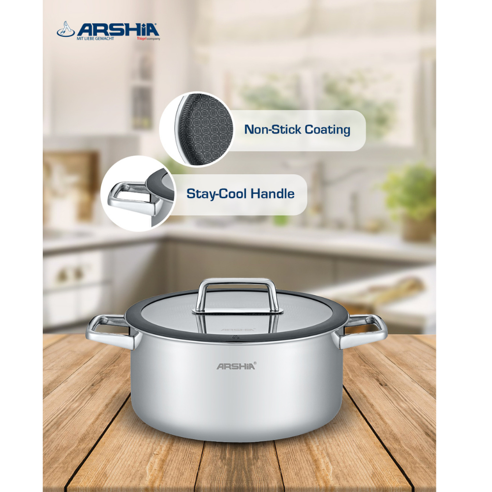 Arshia Stainless Steel Cookware set 10pcs Nonstick SS050-2990