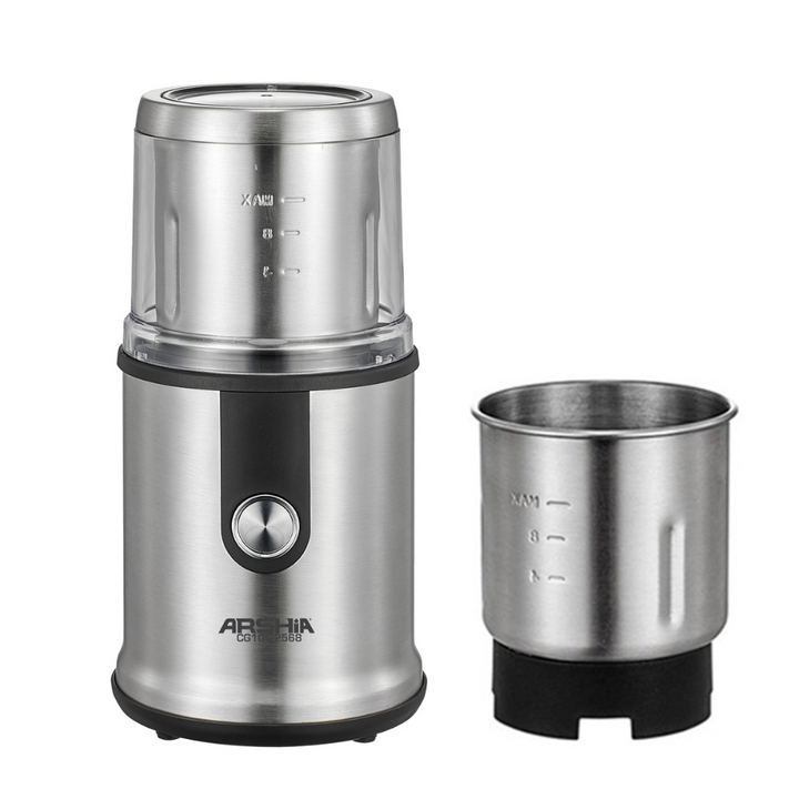 Arshia Premium Stainless Steel Coffee Grinder – 400W, 110g Capacity