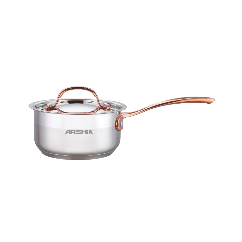 Arshia Stainless Steel Milk Pan With 2Lid 16cm