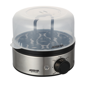 Arshia Egg Boiler – 7-Egg Capacity, 400W with Adjustable Doneness & Intelligent Precision Cooking System – Fast & Easy Egg Cooker for Soft, Medium & Hard Boiled Eggs