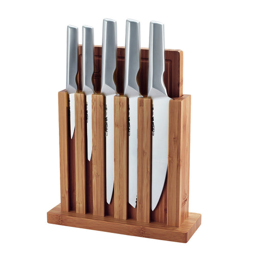 Arshia 7-piece Knife Set with Acacia Stand and Chopping Board
