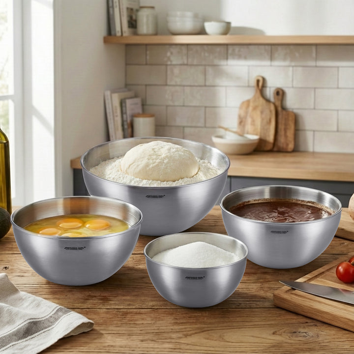 Arshia Kitchenware 4-piece Stainless Steel Mixing Bowl Set