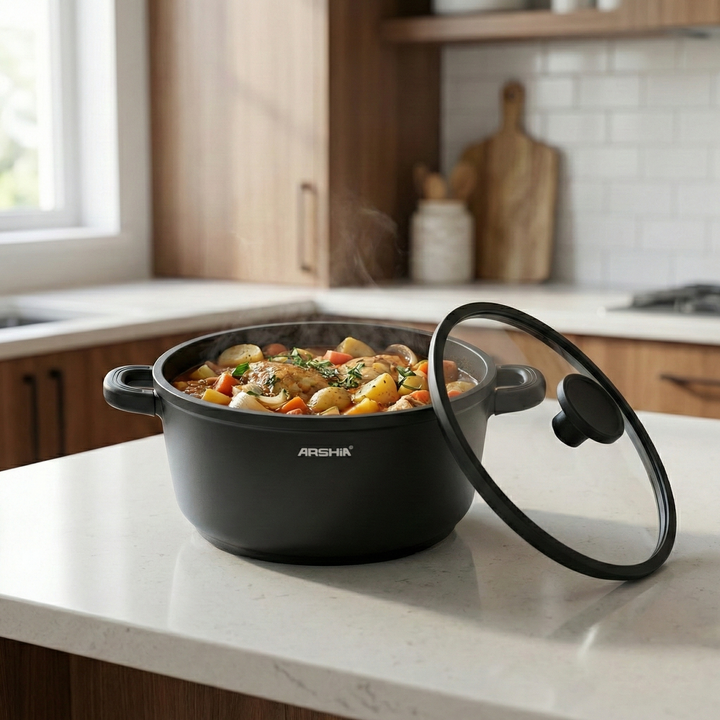 Arshia Cookwares Casserole & Pots Non-Stick 20cm Die-cast Aluminum Casserole Premium Quality