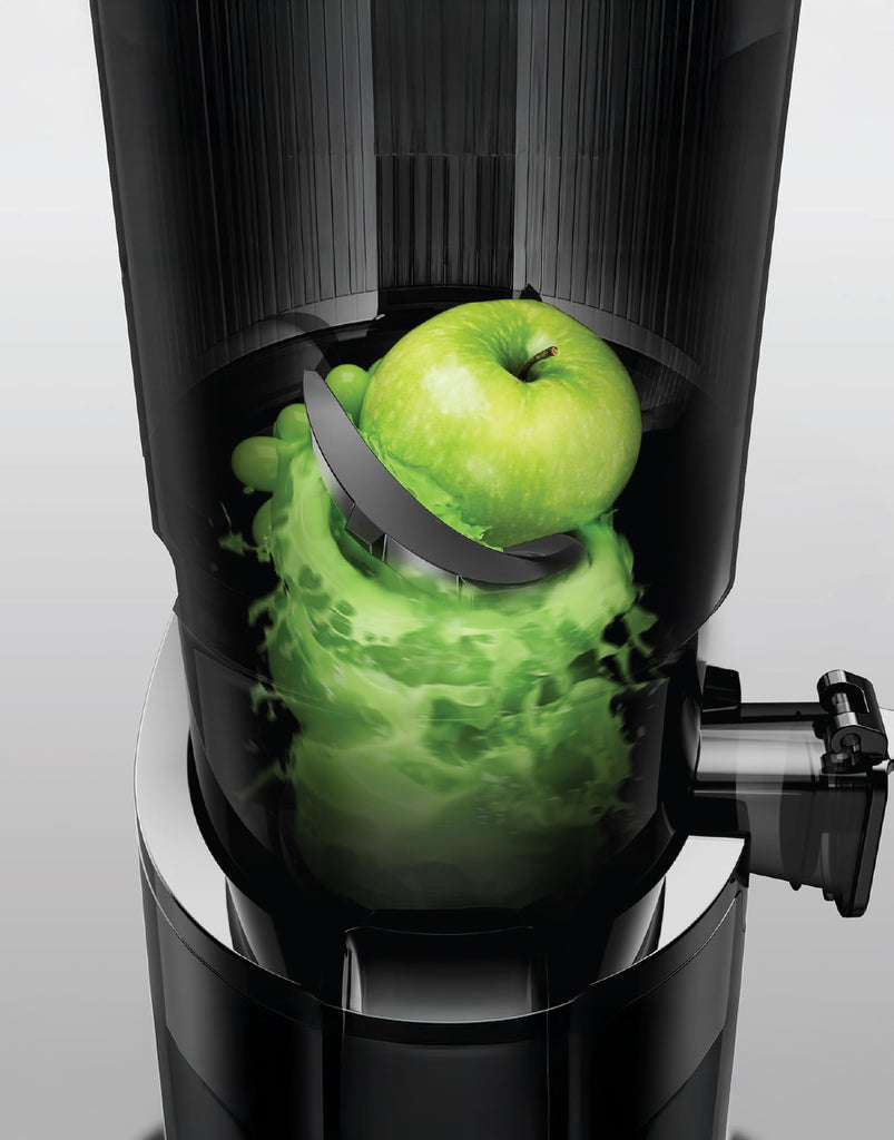 Arshia Slow Juicer 250W – Cold Press Masticating Juicer , 130mm Extra Wide Chute, Triple Filter, Quiet 68dB, Juice & Pulp Cups Included (Grey/Black)