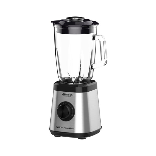 ARSHIA 1000W Table Blender – 1.5L Glass Jar, 6-Blade System, 5 Presets, Easy Speed Control, for Smoothies & Soups