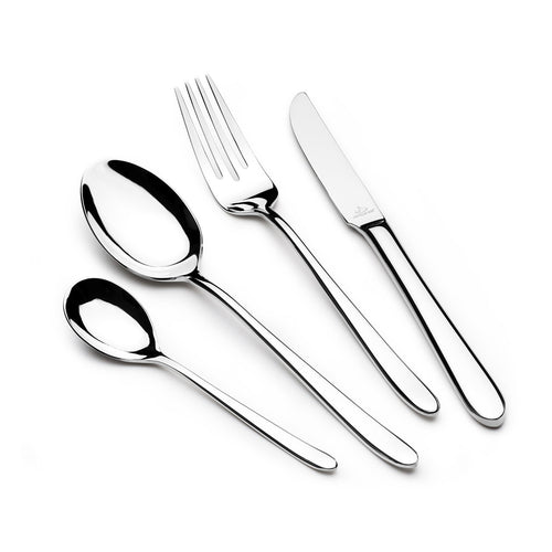 Arshia 26-piece Silver Cutlery Set with Stand