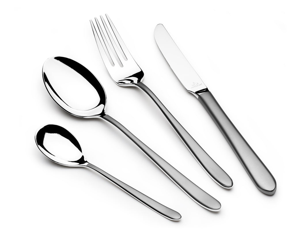 Arshia 26-piece Silver Cutlery Set with Stand