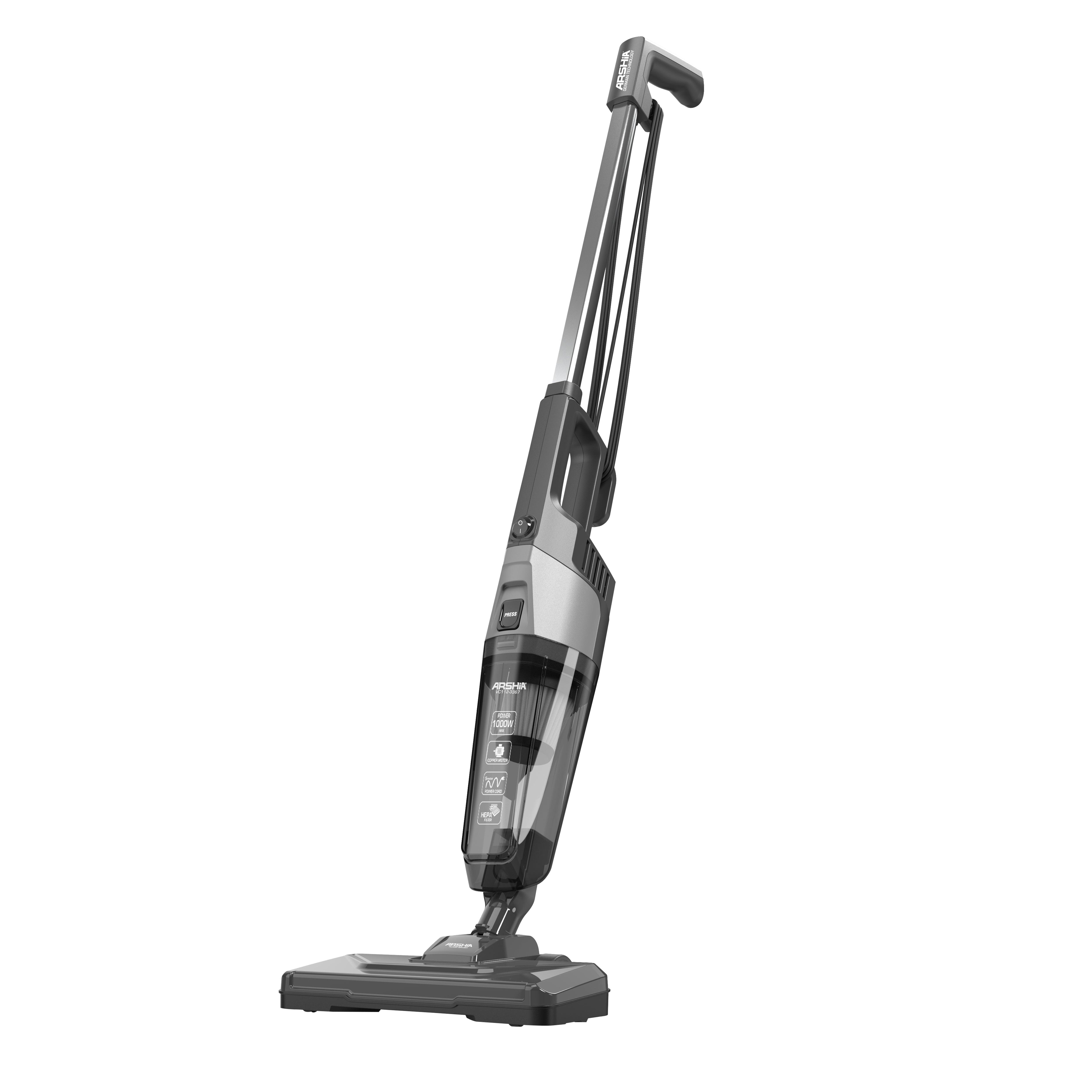 Arshia 4 in 1 Vacuum Cleaner with Mop (Black)