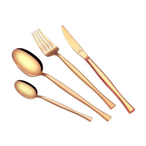Arshia 86-Piece Rose Gold Cutlery Set – Premium 18/10 Stainless Steel, Elegant & Durable Flatware Collection