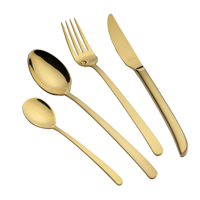 Arshia 95-Piece Gold Cutlery Set – Premium 18/10 Stainless Steel Flatware | Elegant Luxury Tableware for Dining & Entertaining