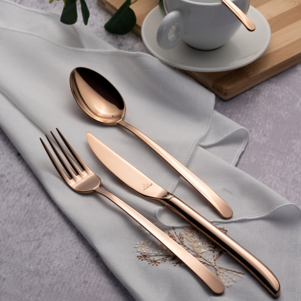 Arshia 95-Piece Gold Cutlery Set – Premium 18/10 Stainless Steel Flatware | Elegant Luxury Tableware for Dining & Entertaining