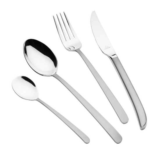 Arshia 86-Piece Silver Stainless Steel Cutlery Set with Wooden Box – Premium 18/10 Flatware | Elegant Luxury Tableware