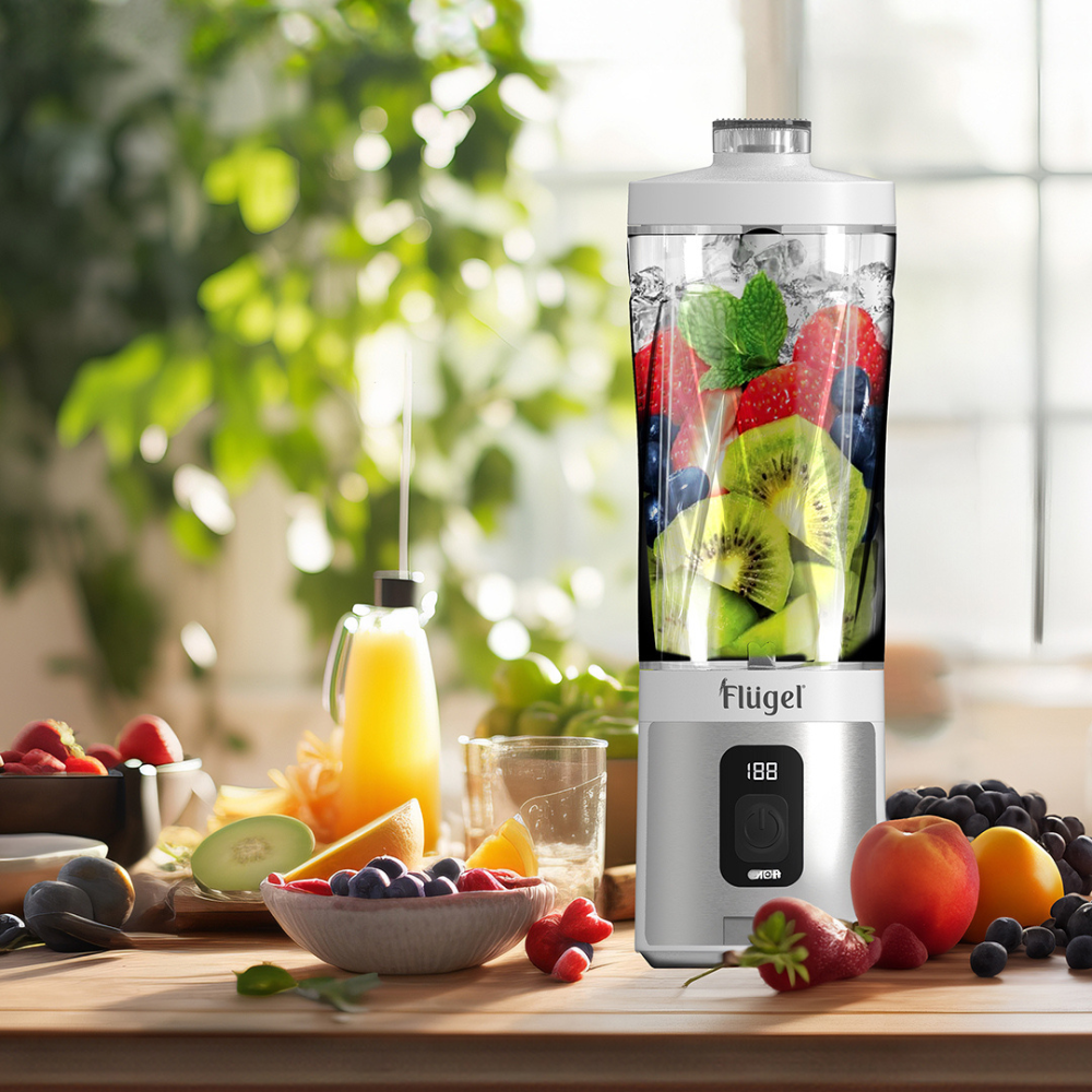 Flügel Juicer Machine Portable Blender – 600ML, Smoothies, Protein Shakes, Baby Food, Ice Crushing, Fast Charging, BPA-Free