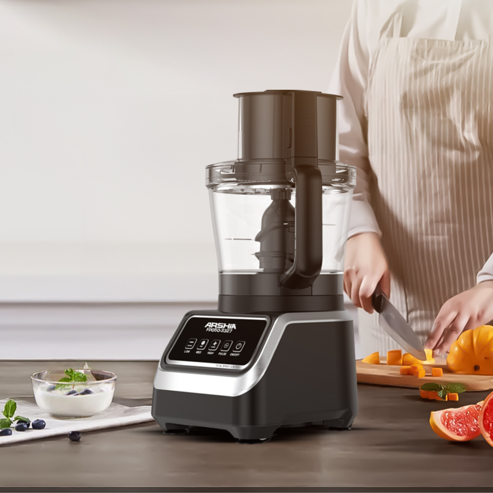 Arshia 10-in-1 Food Processor 1000W – 2.5L Large Capacity, Multi-Function Kitchen Machine, Powerful Motor & Versatile Attachments