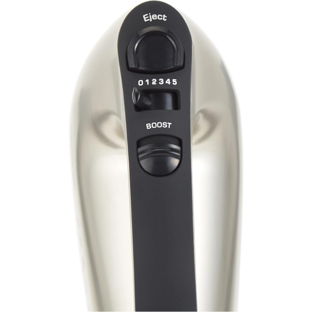 Arshia Hand Mixer Gold – 400W, 5 Speeds + Turbo, Stainless Steel Beaters & Dough Hooks