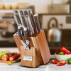 Arshia 10-Piece Titanium-Coated Knife Set with Steel Stand