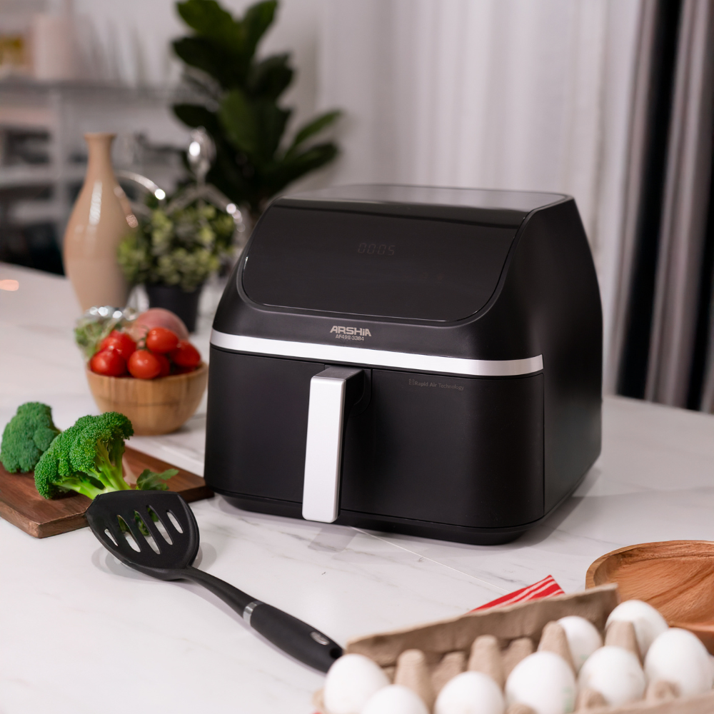 Arshia 9L Digital Air Fryer – Extra Large Capacity, 3D Airflow, WideMax Base, 1900W Power