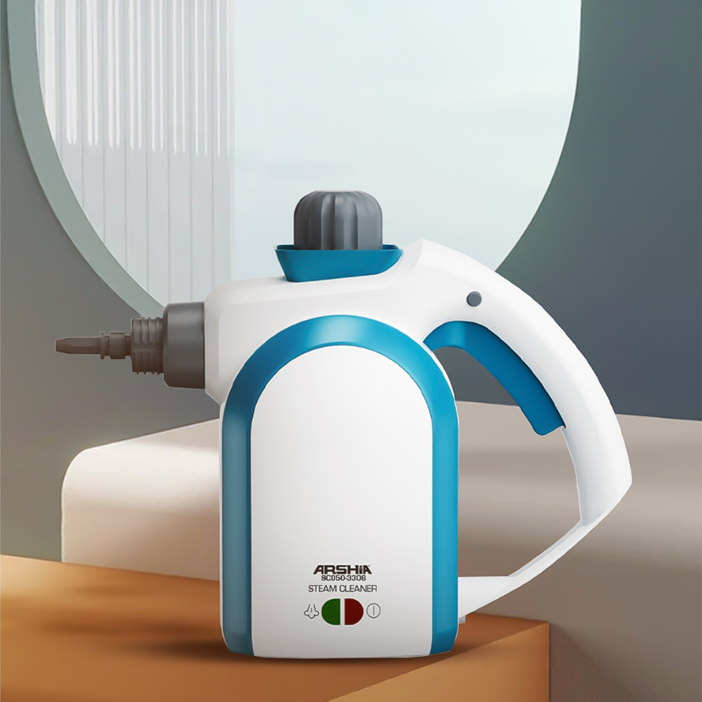 Arshia Steam Cleaner – 1000W, 3 Bar Pressure, Chemical-Free Cleaning, Compact & Lightweight, Multi-Surface Use