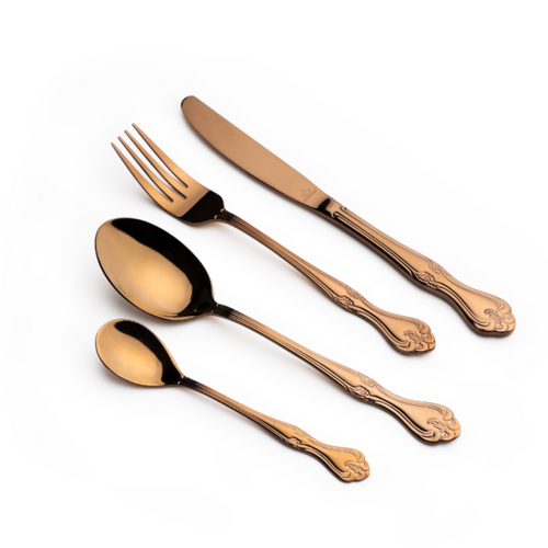 Arshia 86-Piece Copper Cutlery Set – Premium 18/10 Stainless Steel, Matte Finish, Elegant & Durable Flatware