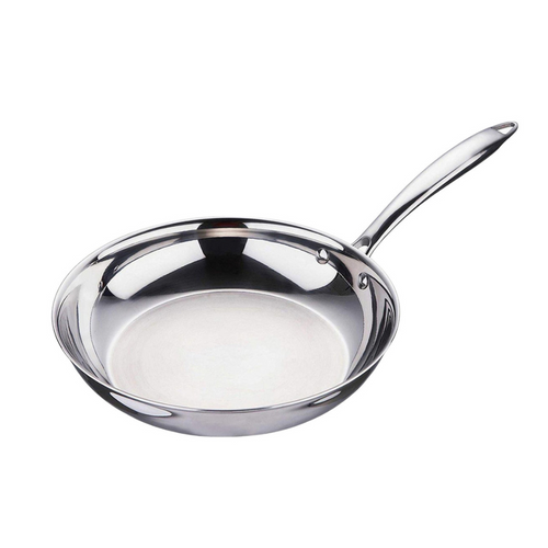 Arshia 30cm Tri-Ply Stainless Steel Fry Pan – Premium 18/10 Steel, Even Heat, Induction Ready