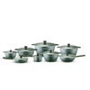 Arshia 16-Piece Green Diamond Cookware Set – Premium Die-Cast Aluminium with Teflon Select Non-Stick | Stylish, Durable & Heat-Efficient