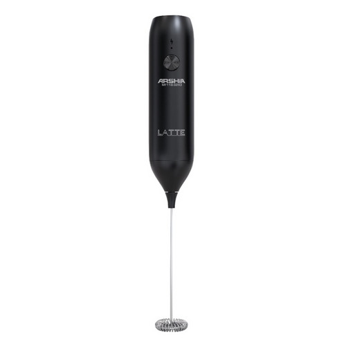 Arshia Rechargeable Milk Frother – Stainless Steel Wand, USB-C Rechargeable, Powerful Motor for Lattes, Cappuccinos & Hot Chocolate