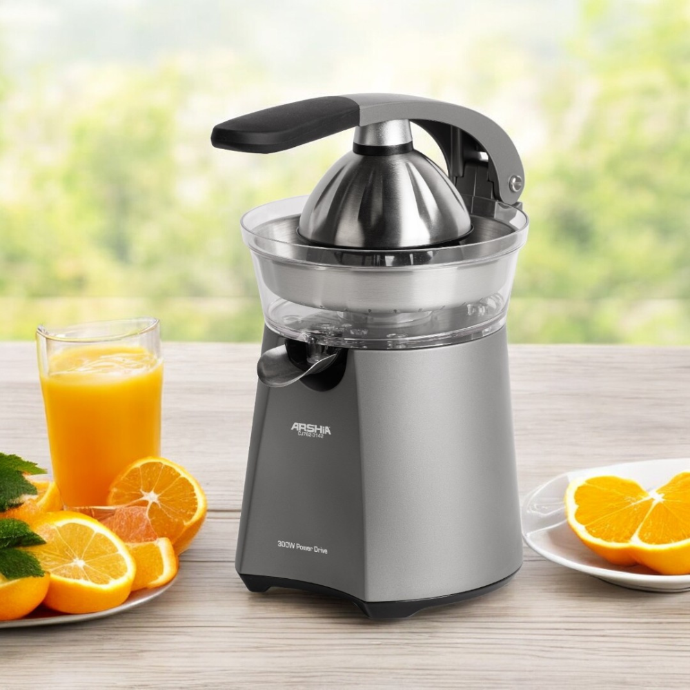 Arshia Die-Cast 300 W Electric Citrus Juicer – Compact & Stylish