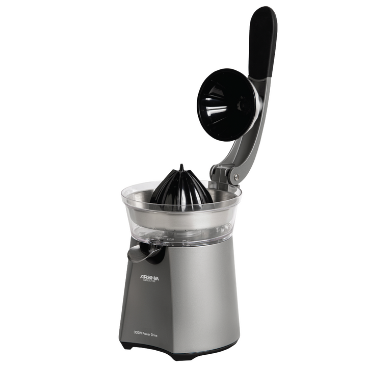Arshia Juicer Machine – Die-Cast 300W Electric Citrus Juicer, Stainless Steel Cone, One-Touch Operation, Anti-Drip Spout, Dishwasher-Safe Parts, 18-Month Warranty – UAE, KSA, Kuwait, Qatar, Bahrain, Oman, UK
