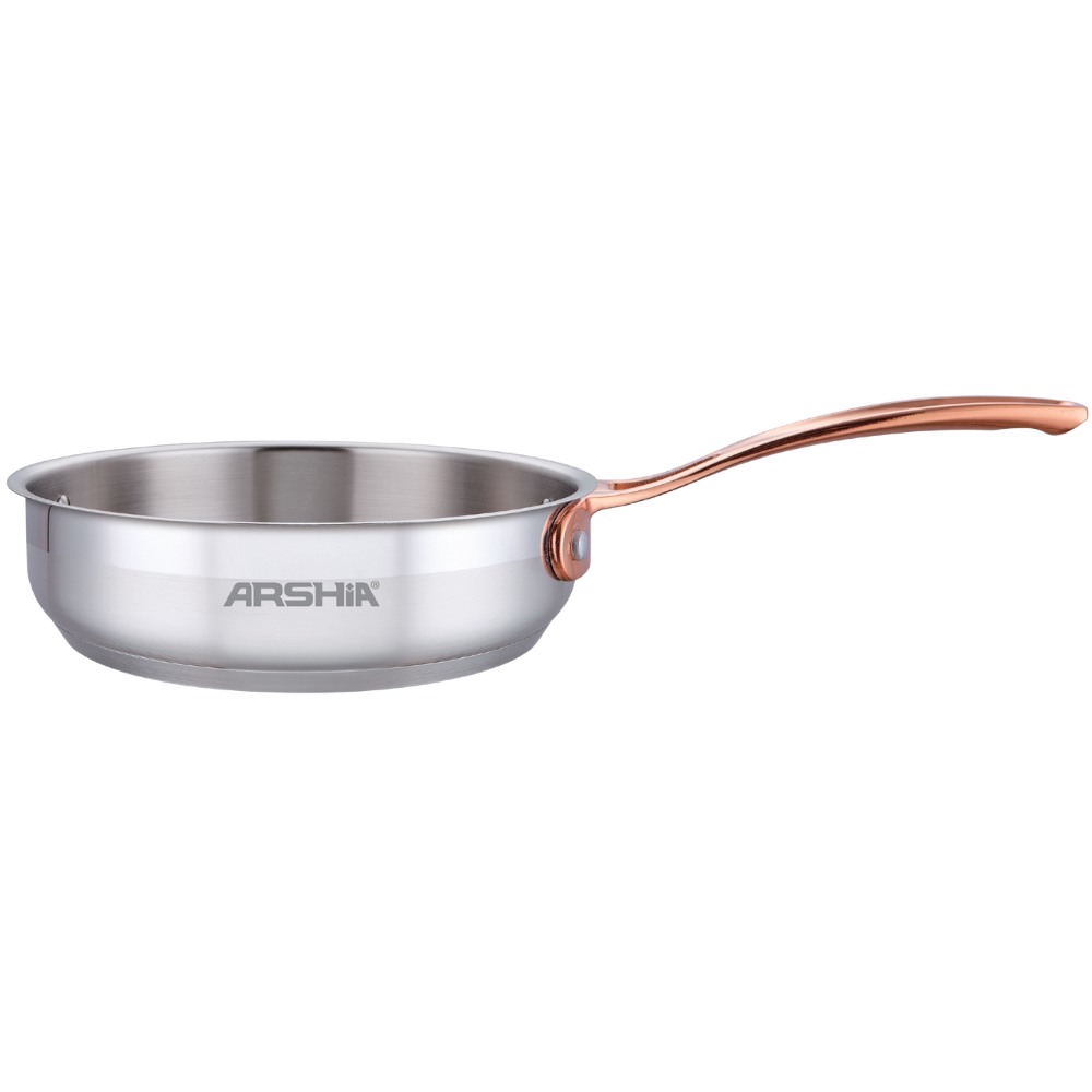 Arshia 9-Piece Premium Stainless Steel Cookware Set with Copper Handles | Tri-Ply Base, Induction Compatible, Dishwasher Safe