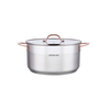 Arshia 9-Piece Premium Stainless Steel Cookware Set with Copper Handles | Tri-Ply Base, Induction Compatible, Dishwasher Safe