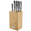 Arshia 7-Piece Stainless Steel Knife Set with Wooden Block